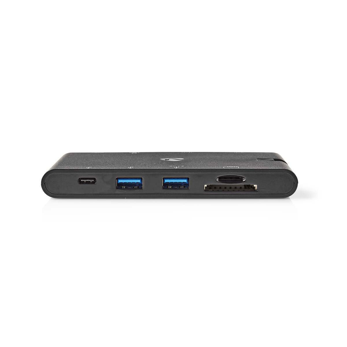 Nedis USB 3.2 Gen 1 | USB-C™ Stecker | HDMI™ Buchse / Micro SD / RJ45 Buchse / SD / VGA Buchse / 2x USB-A / 2x USB-C™ | Vernicke