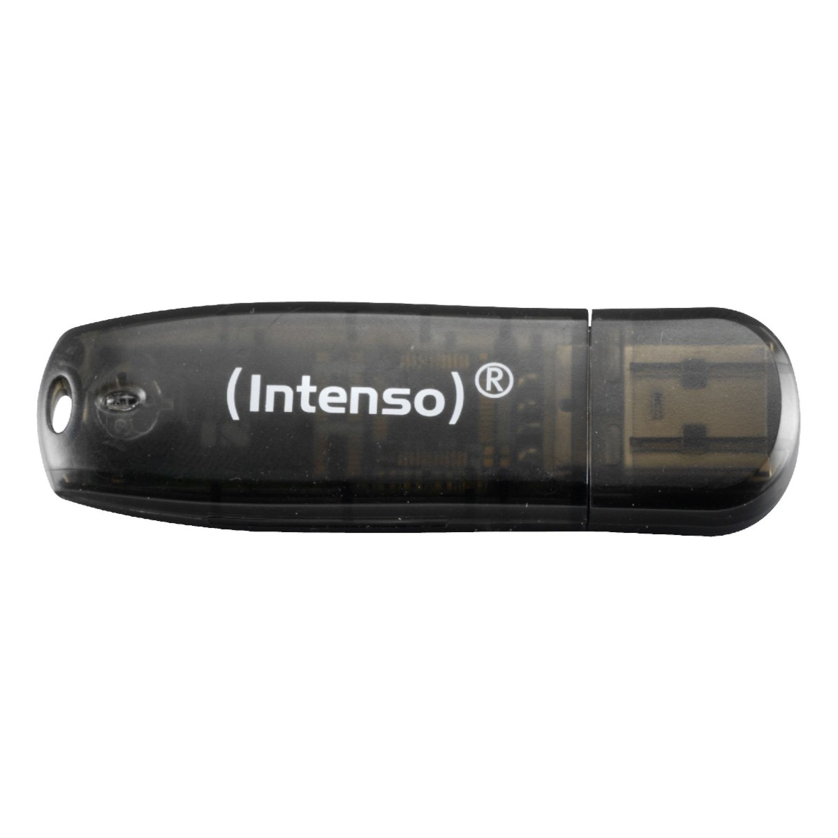 Intenso Rainbow Line Typ-A 16GB USB-Stick Schwarz Mit Schutzkappe, bis zu 28 MB/s, USB 2.0