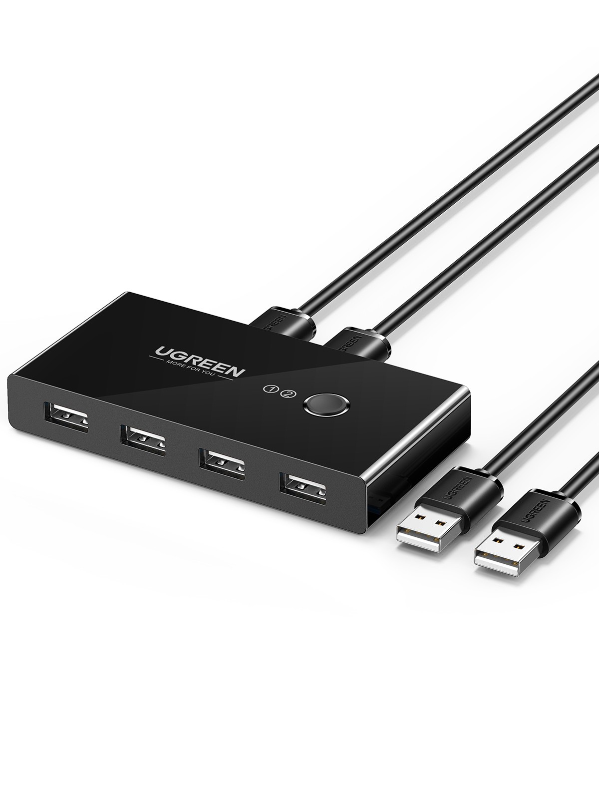UGREEN 2x4 USB Switch, schwarz