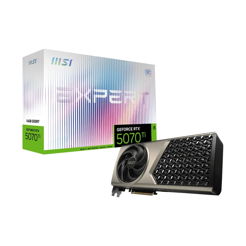 MSI GeForce RTX 5070 Ti 16G EXPERT OC - 16GB GDDR7, HDMI, 3x DP