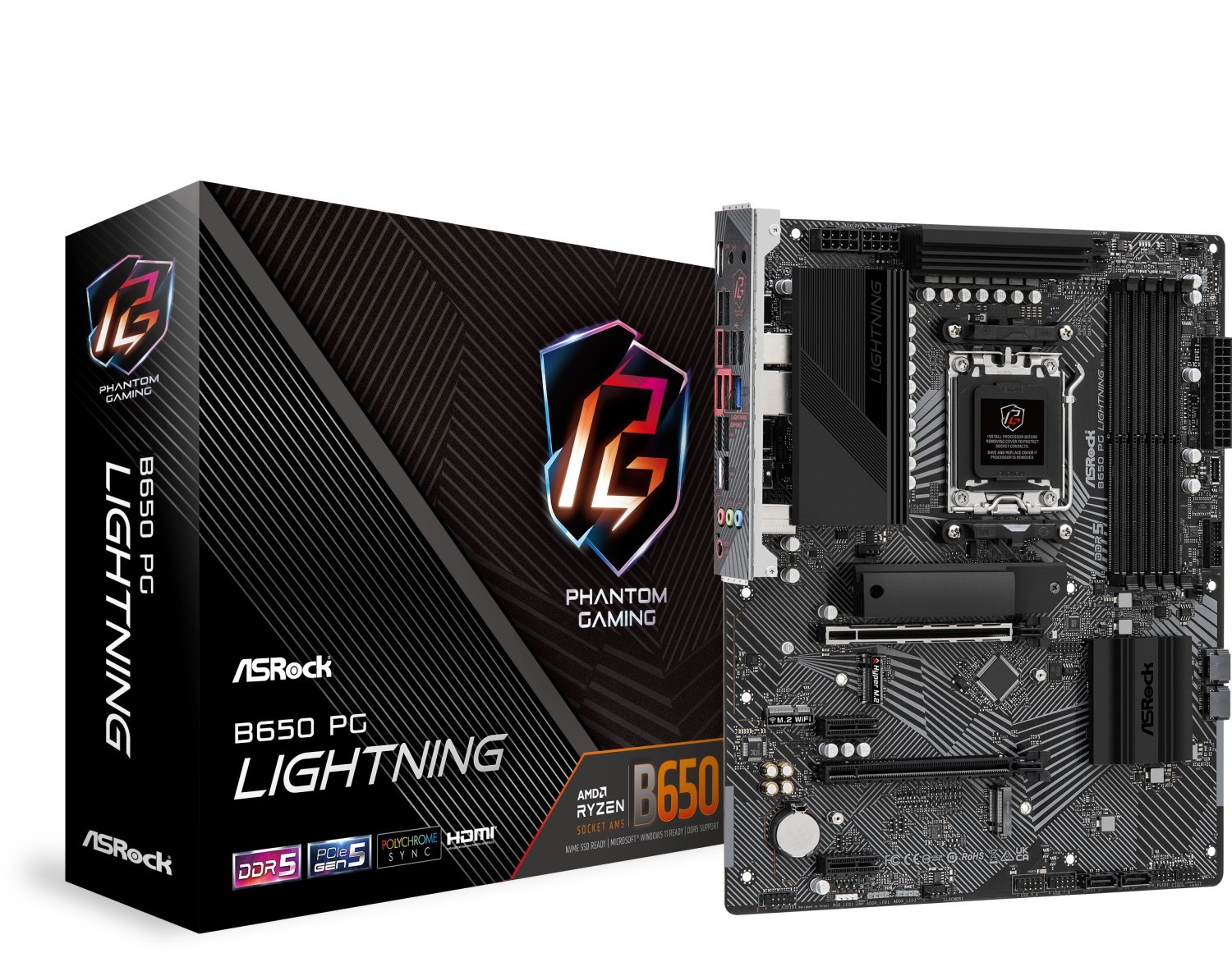 AsRock B650 PG LIGHTNING Mainboard Sockel AM5