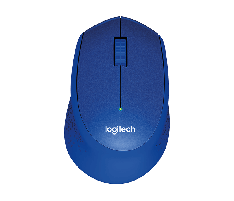 Logitech M330 Silent Plus Maus, blau