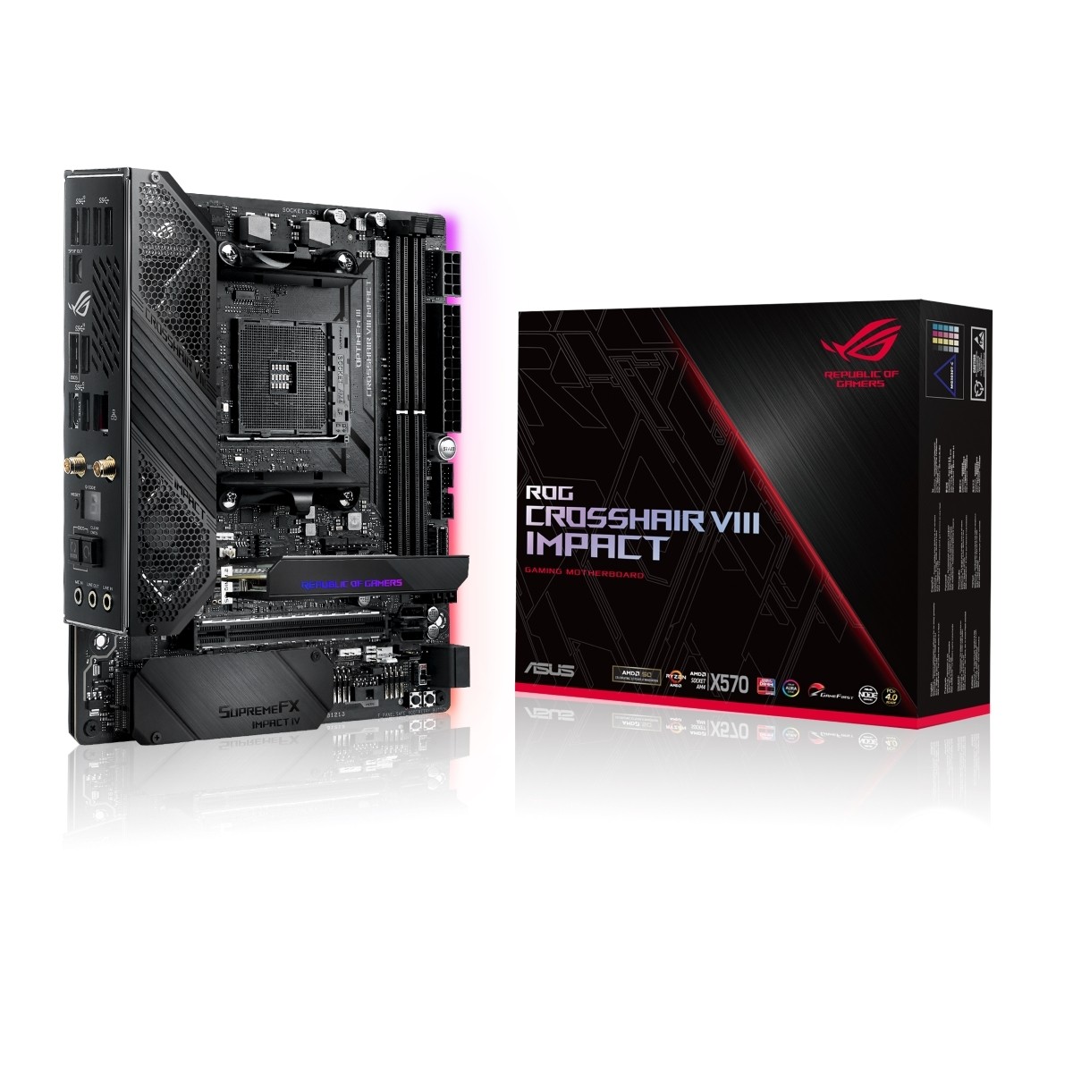 ASUS ROG Crosshair VIII Impact Gaming Mainboard Sockel AM4