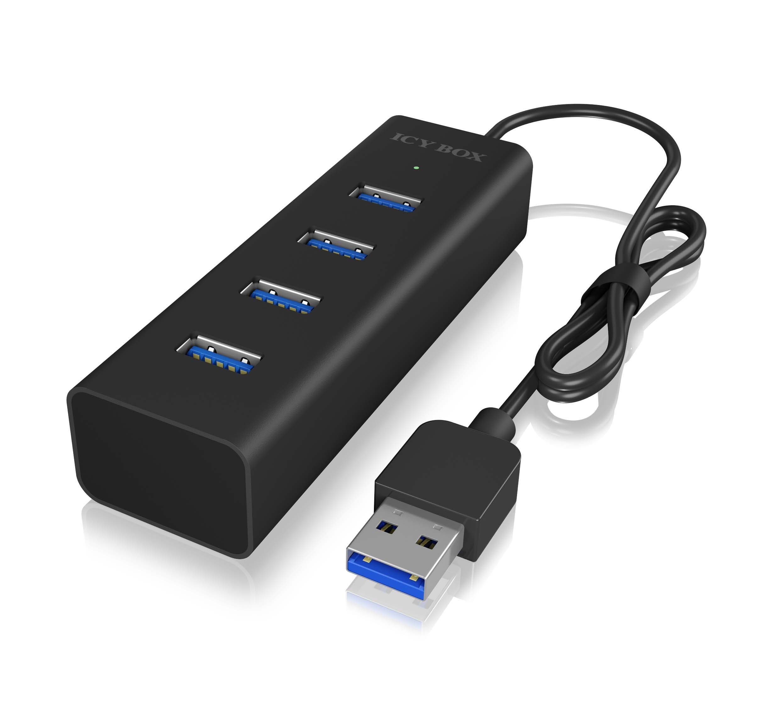ICY BOX 4 Port Hub mit USB 3.0 Type-A Anschluss