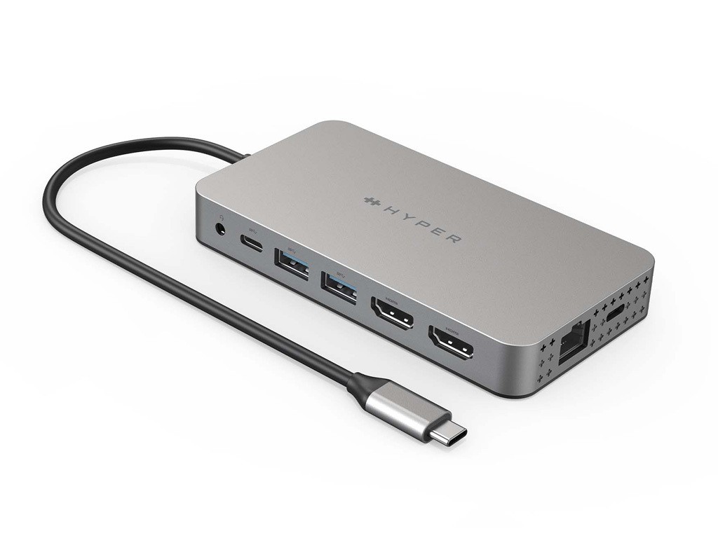 HyperDrive Dual 4K HDMI 10-in-1 USB-C Travel Dock für MacBook