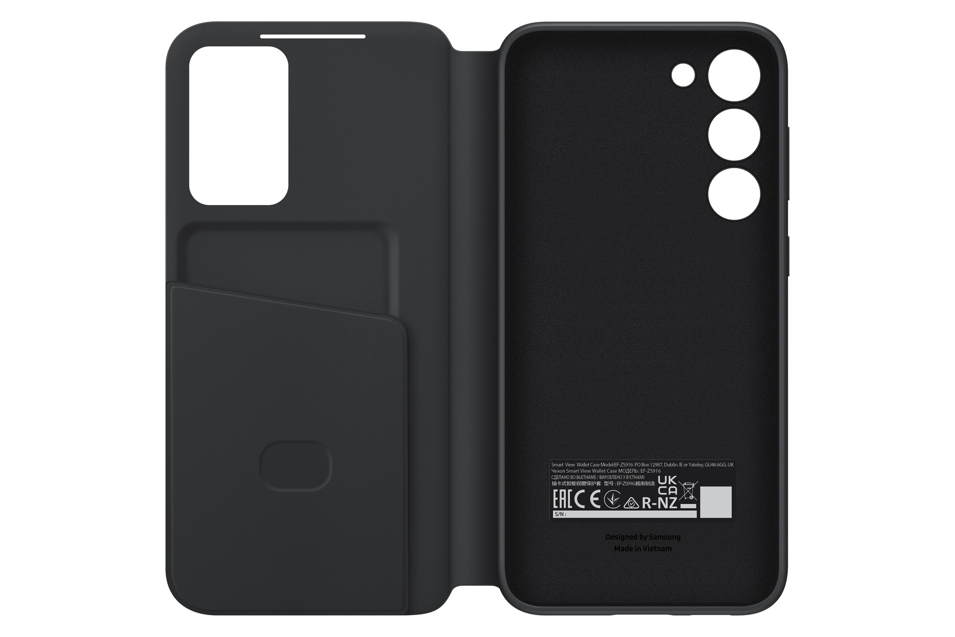 Samsung Smart View Wallet Case für Galaxy S23+, Black