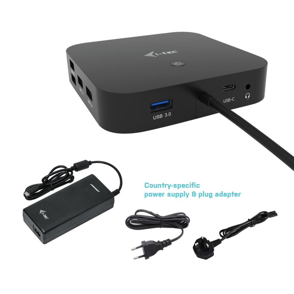 i-tec USB-C HDMI DP Docking Station mit 100W PD & i-tec Universal Charger 112 W
