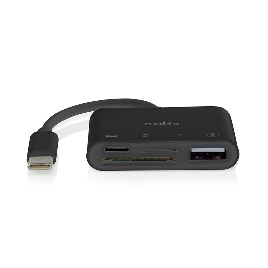 Nedis USB-Hub 1x USB-C™ 1x USB A 1x USB-C™ - 4-Port port(s) | USB 2.0, Stromversorgung über USB, SD & MicroSD