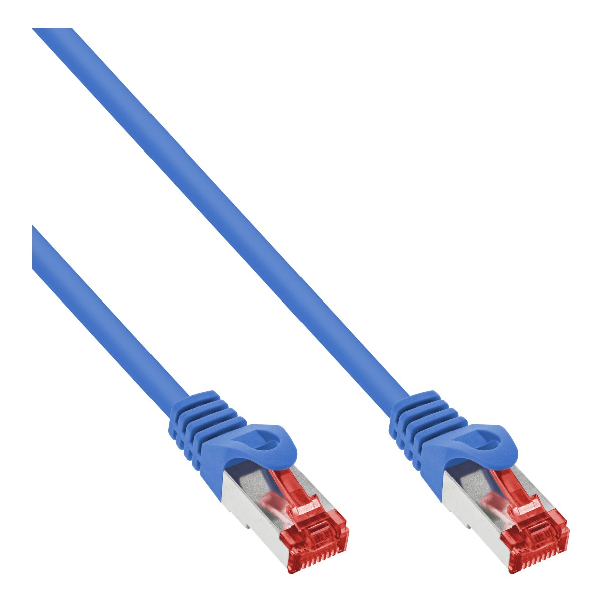 InLine® Patchkabel, S/FTP (PiMf), Cat.6 250MHz, PVC, Kupfer, blau, 2m