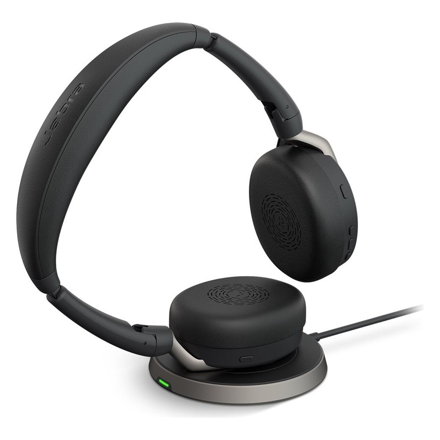 Jabra Evolve2 65 Flex, Ultrakompaktes Stereo Bluetooth Headset Aktive Geräuschunterdrückung (ANC), MS Teams zertifiziert, incl. 