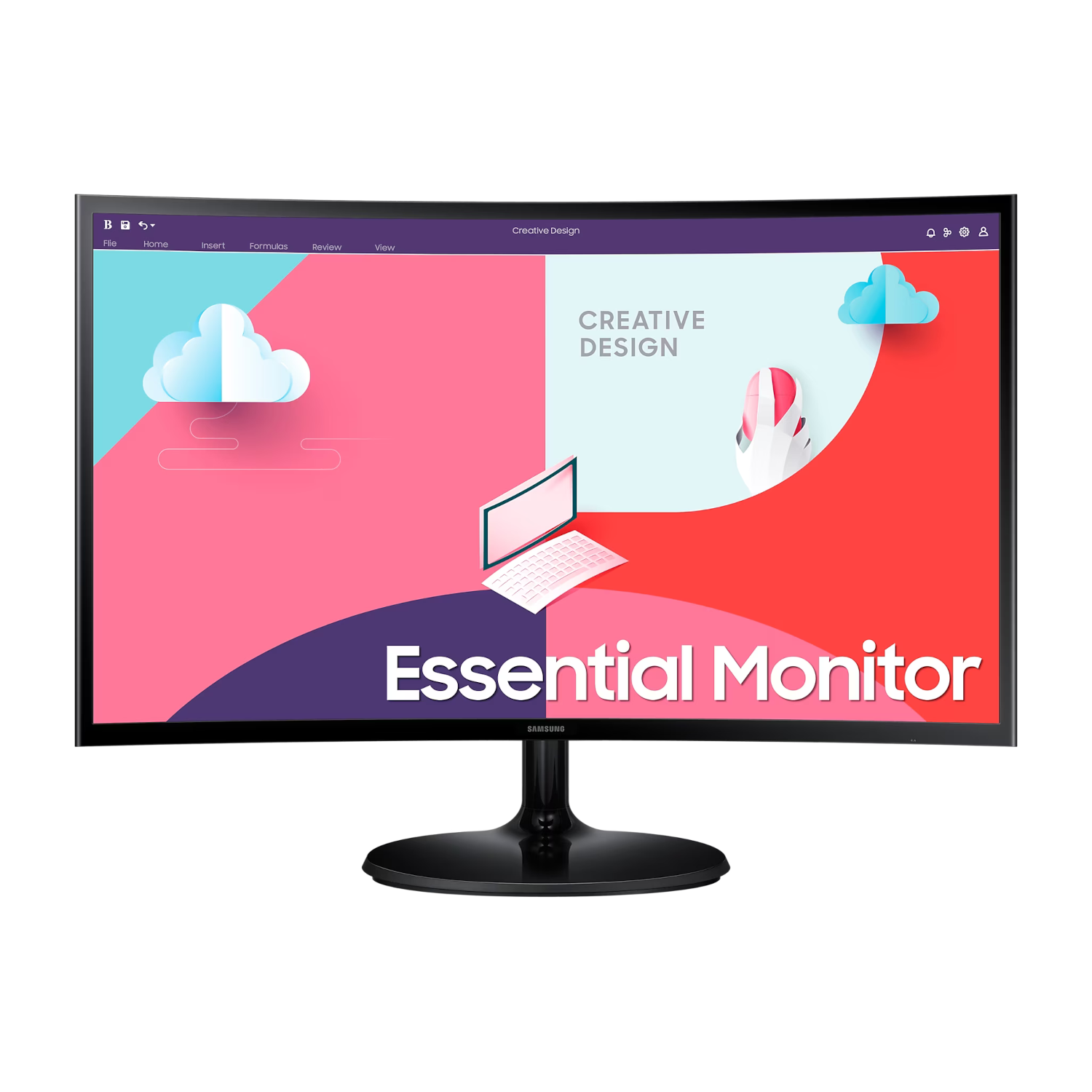 Samsung S24C364EAU Curved Monitor - VA, Full HD, 75 Hz, HDMI