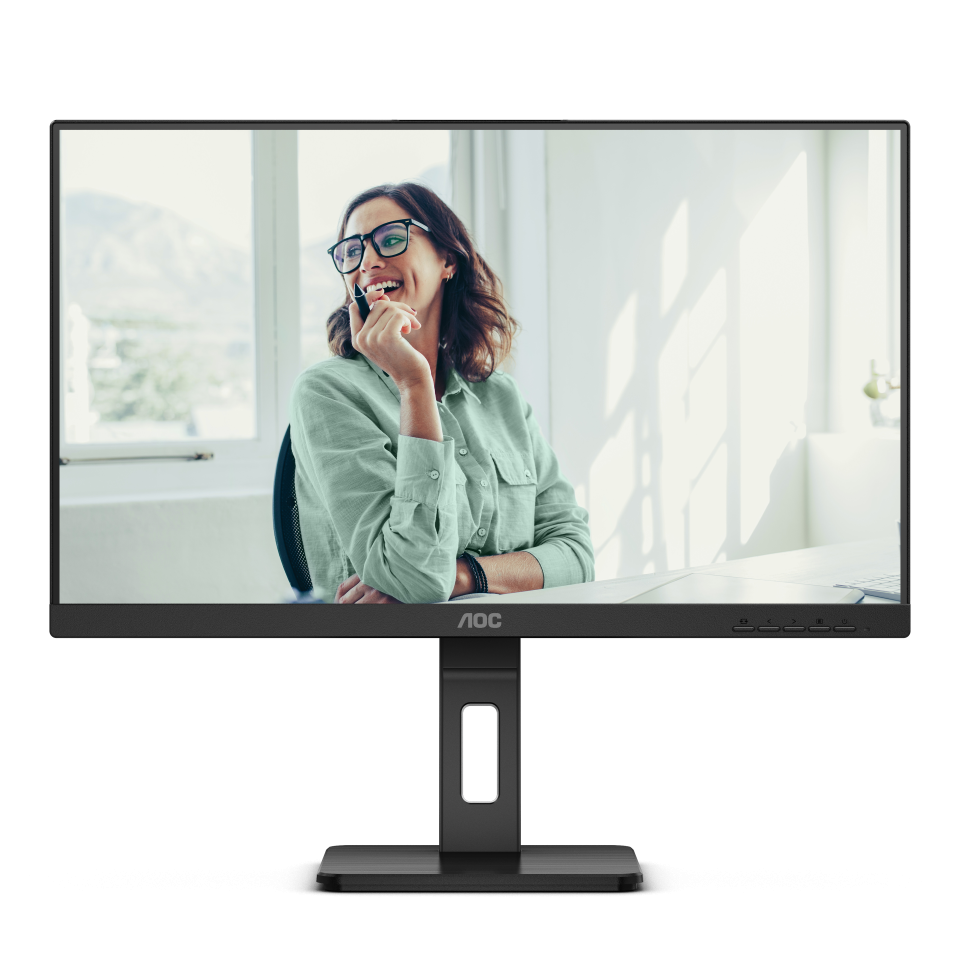 AOC Q27P3CV 27 Zoll QHD Monitor, höhenverstellbar, Lautsprecher (2560x1440, 75 Hz, HDMI, DisplayPort (in/out), USB-C (65W PD), R