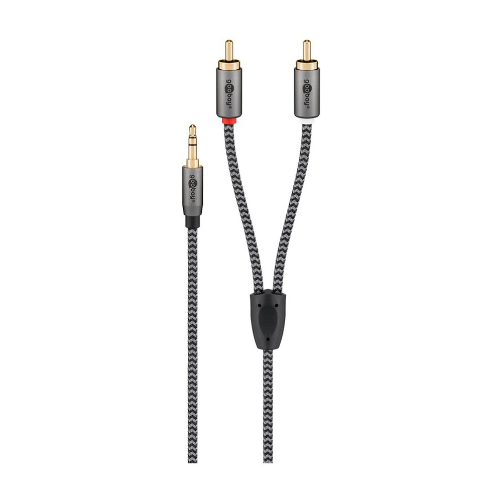 Goobay Plus Audioadapterkabel - 3,5-mm-Klinke zu Stereo-Cinch-Stecker, 0.5 m