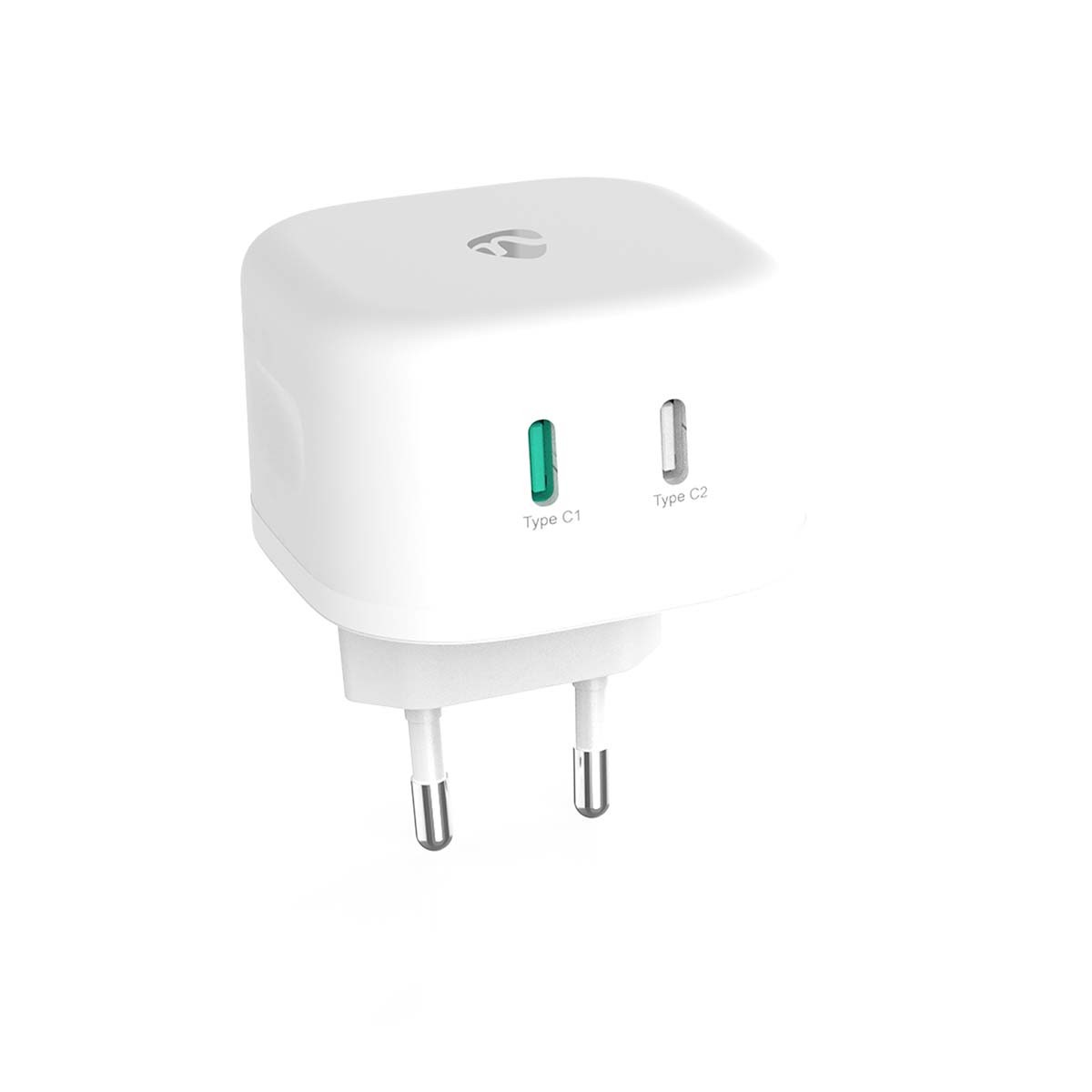 Nedis Netzladegerät | 45 W | GaN | Schnellladefunktion - 2.25 A / 3.0 A | Anzahl der Ausgänge: 2 | 2x USB-C™ | Automatische Span