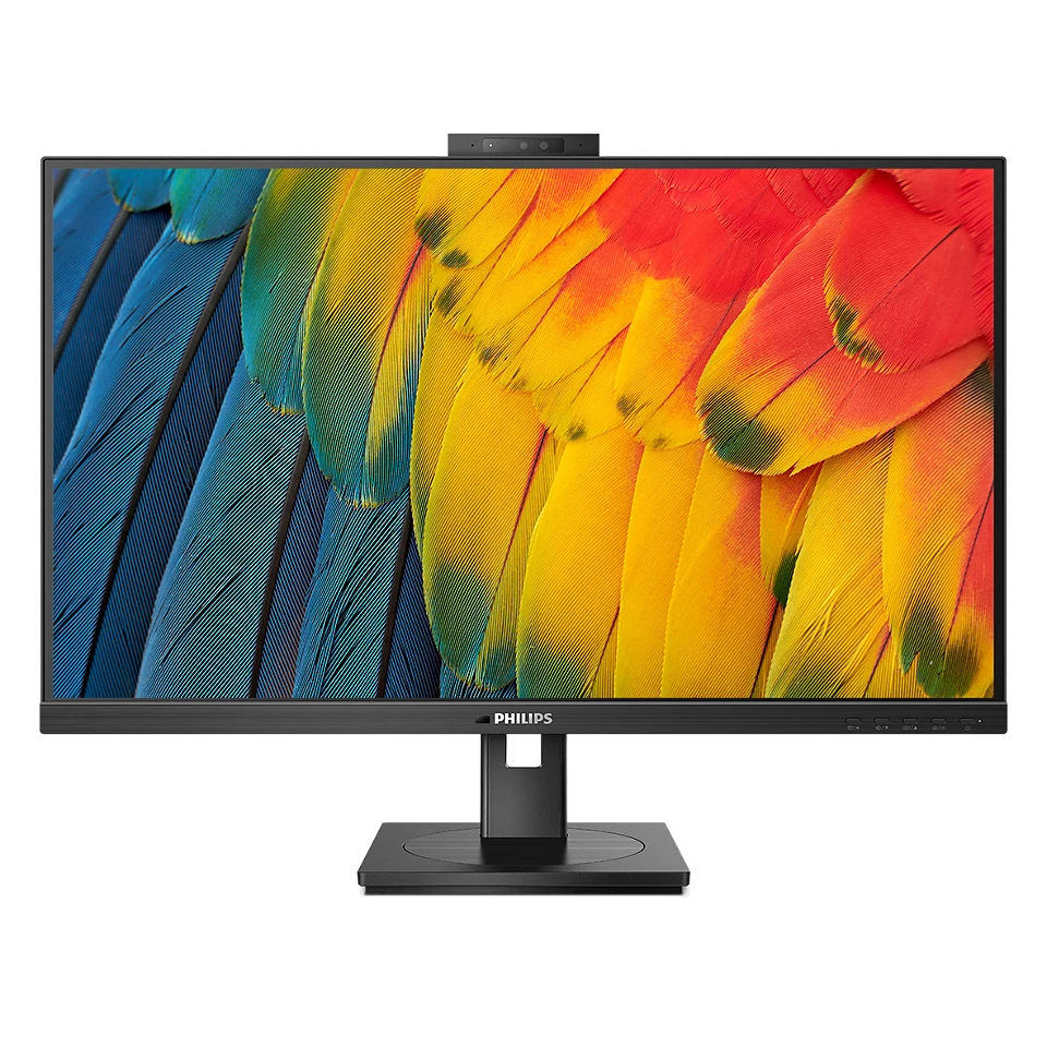 Philips 27B1U5601H 27 Zoll QHD Monitor, 5 MP Webcam, höhenverstellbar, Lautsprecher (2560x1440, 75 Hz, HDMI, DisplayPort, USB-C,