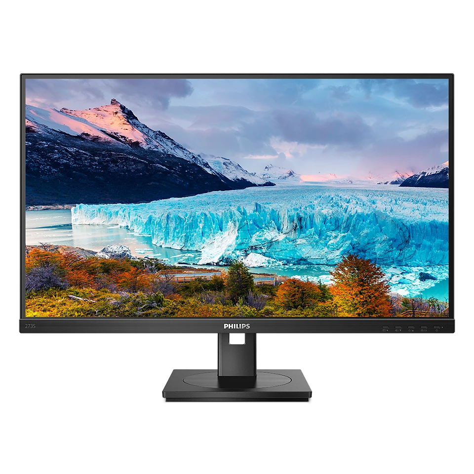 Philips 273S1 27 Zoll Full HD Monitor, höhenverstellbar, Lautsprecher, Adaptive Sync (1920x1080, 75 Hz, HDMI, DisplayPort (in/Ou