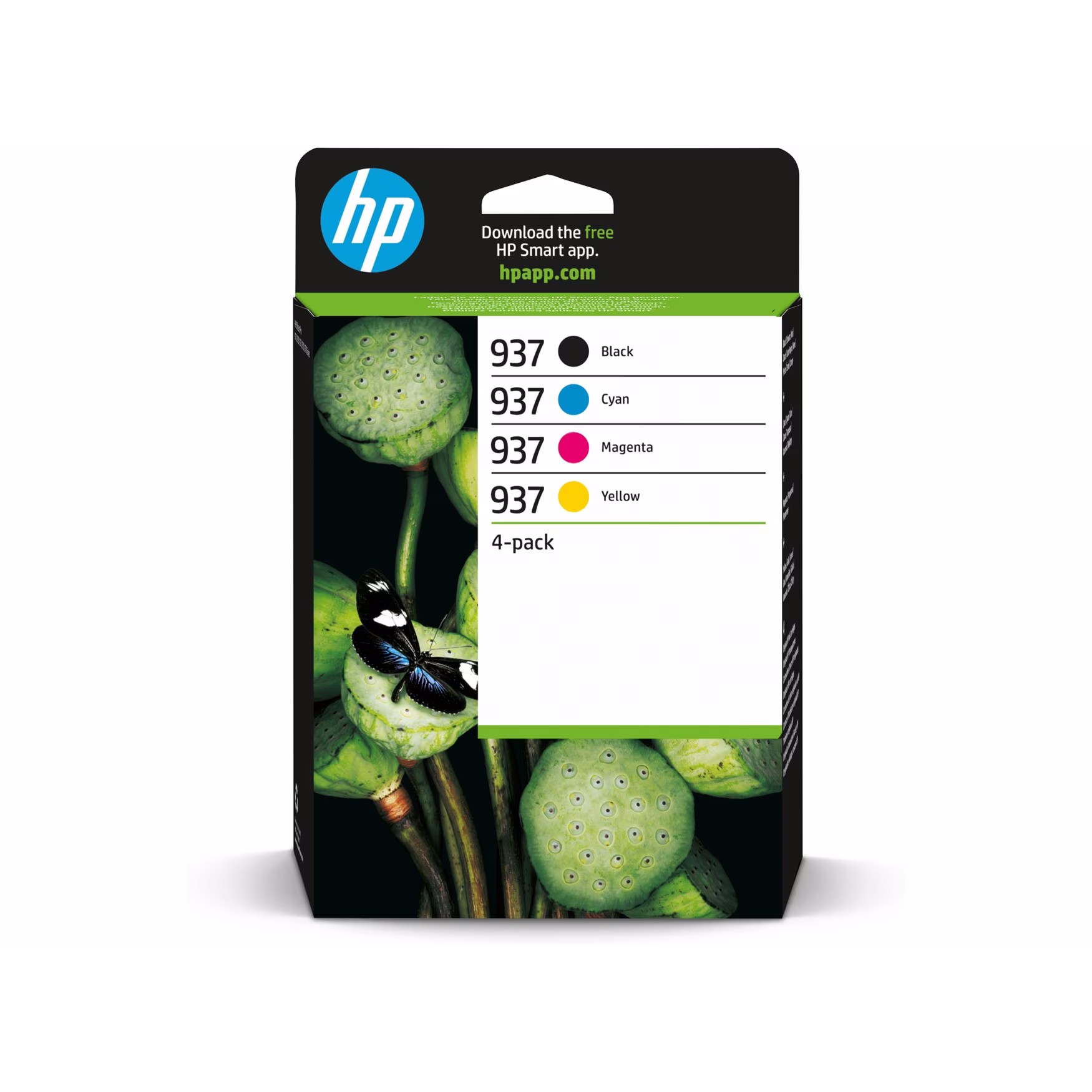 HP 937 (6C400NE) Original Druckerpatrone 4er-Pack Kompatibilität: HP OfficeJet Pro 9000er Serie