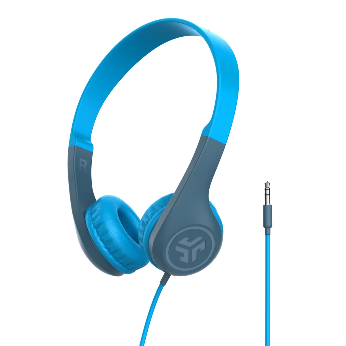 Jlab JBuddies Pop Wired Headphones Blue On-Ear-Kinderkopfhörer, Lautstärkebegrenzung von 85 dB, Für Kinder im Alter von 2-6 Jahr