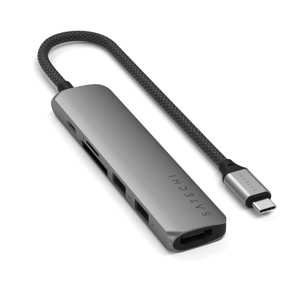 Satechi USB-C 6-in-1 Slim Multiport Adapter Space Grey