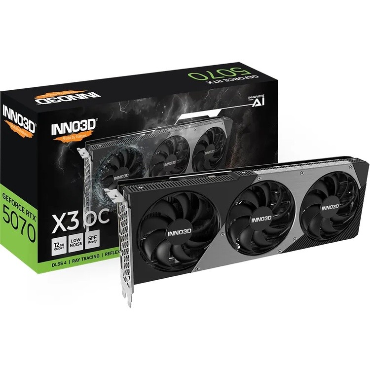 INNO3D GeForce RTX 5070 X3 OC - 12GB GDDR7, HDMI, 3x DP