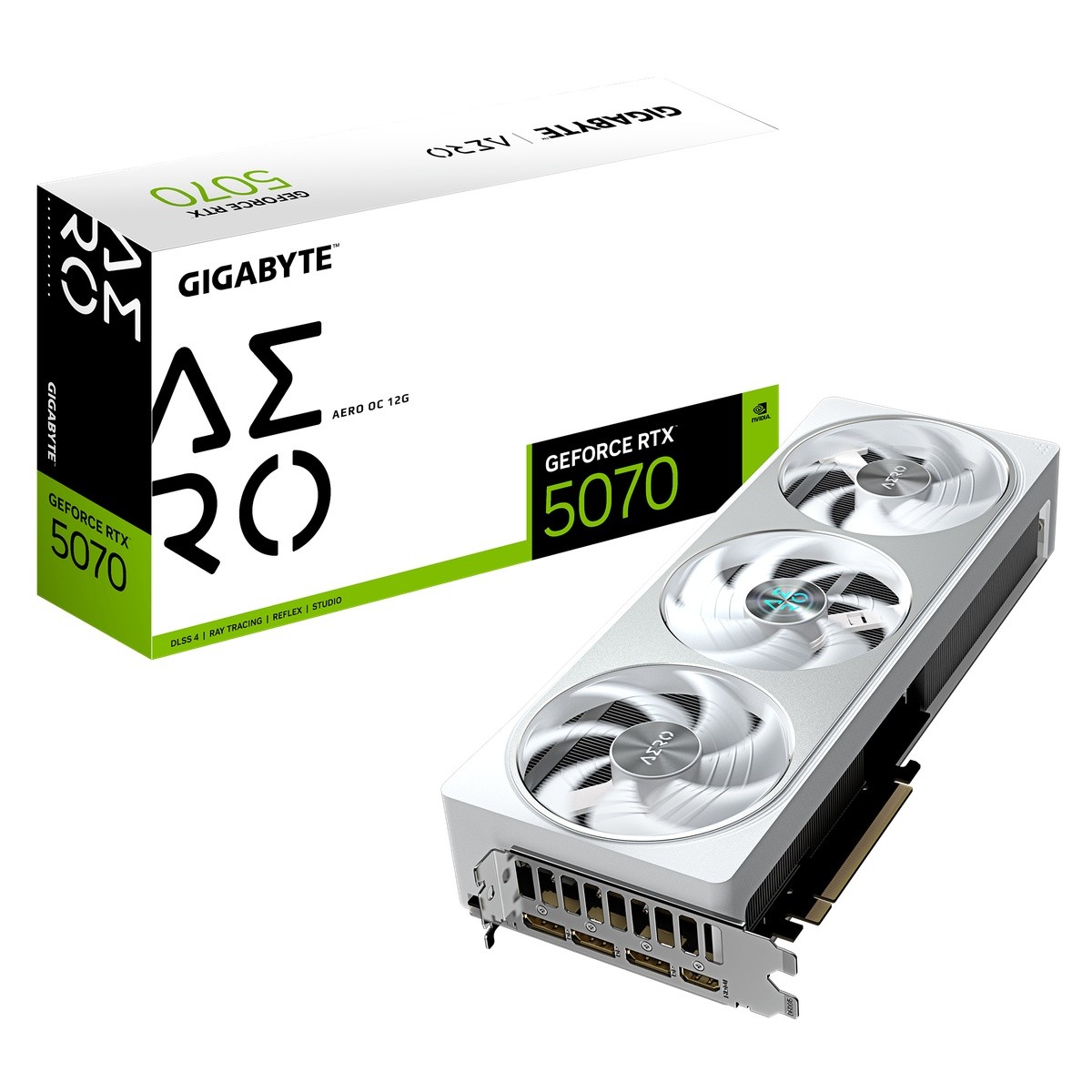 GIGABYTE GeForce RTX 5070 Aero OC 12G - 12GB GDDR7, HDMI, 3x DP
