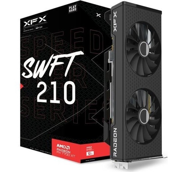 XFX Speedster SWFT 210 Radeon RX 7700 XT Core Edition - 12GB GDDR6, HDMI, 3x DP