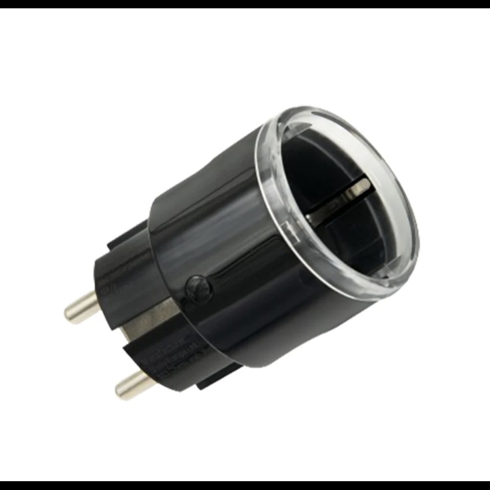 Shelly Plug S Gen3 Matter schwarz - kleiner smarter Stecker mit Bluetooth-Konnektivität und Leistungsmessung / Unterstützt bis z