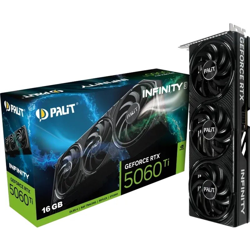 Palit GeForce RTX 5060 Ti 16G Infinity 3 - 16GB GDDR7, HDMI, 3x DP