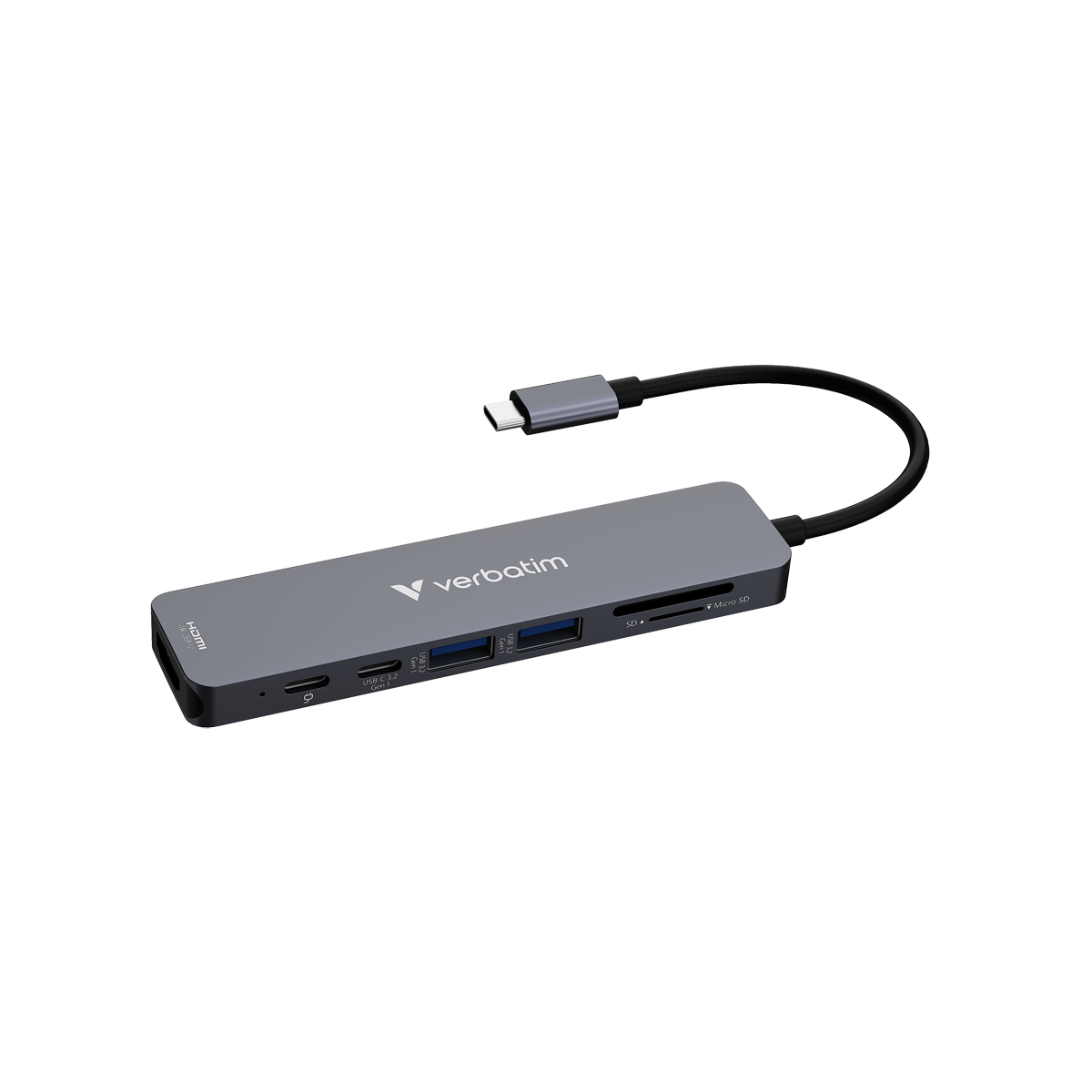 VERBATIM USB-C Essentials Multiport Hub 7 Anschlüsse
