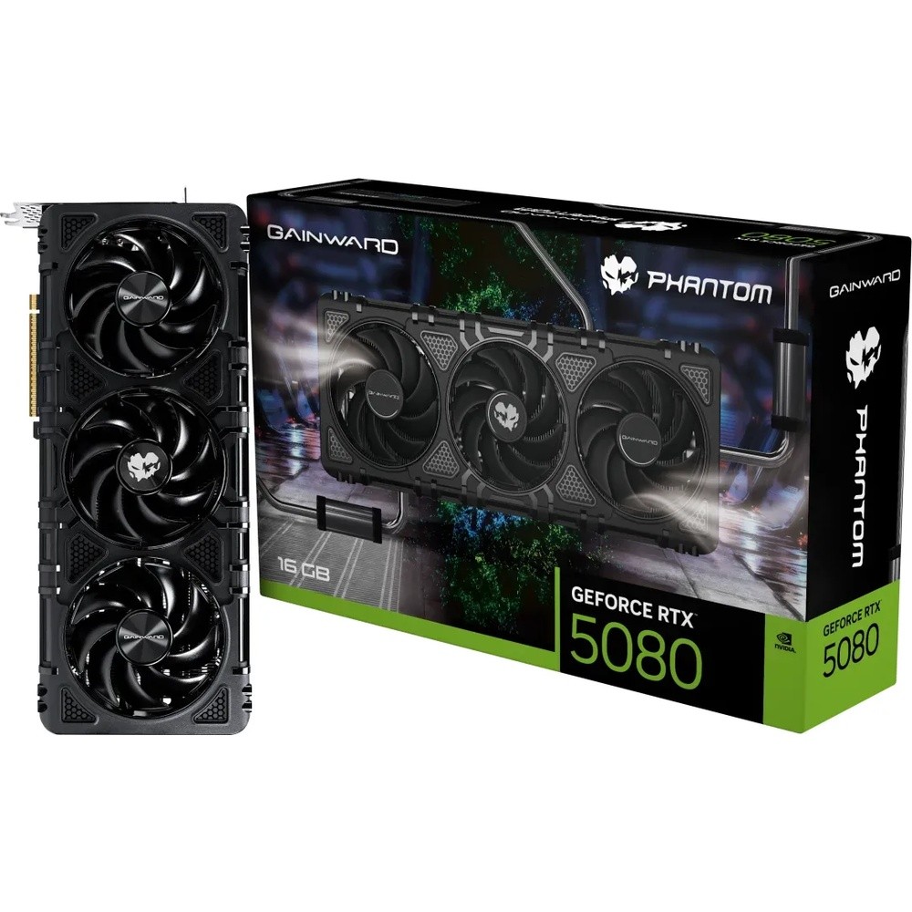 Gainward GeForce RTX 5080 Phantom - 16GB GDDR7, HDMI, 3x DP