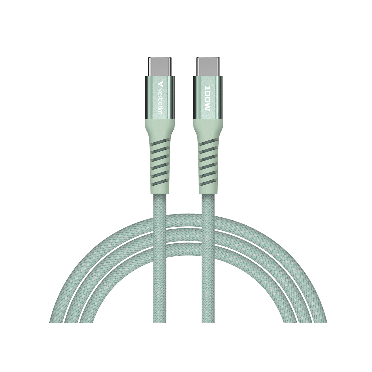 VERBATIM Sync & Charge USB-C zu USB-C 100W Magnetkabel 120 cm - grün