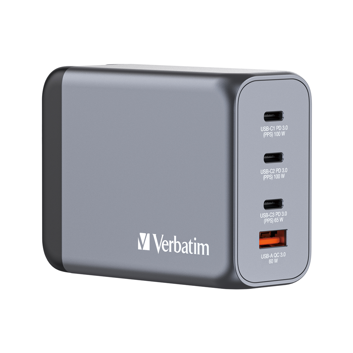 VERBATIM GNC-200 GaN Netzladegerät 4 Port 200W USB A/C