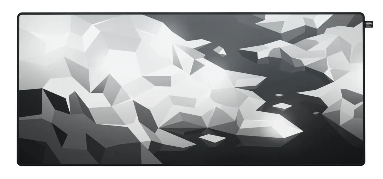 Cherry GP5 XL Gaming-Mauspad, Litus White Edition High-Speed-Stoffoberfläche, Rutschfest, Vernähte Kanten, Maschinenwaschbar