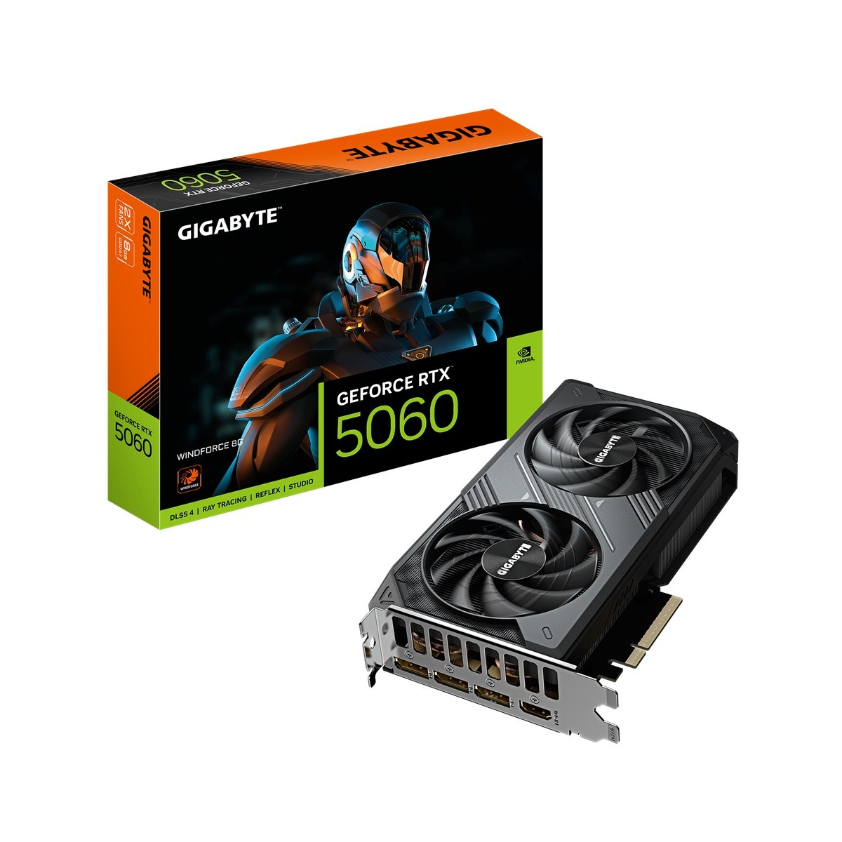 Gigabyte GeForce RTX 5060 WINDFORCE 8G Grafikkarte - 8GB GDDR7, HDMI, 3x DP