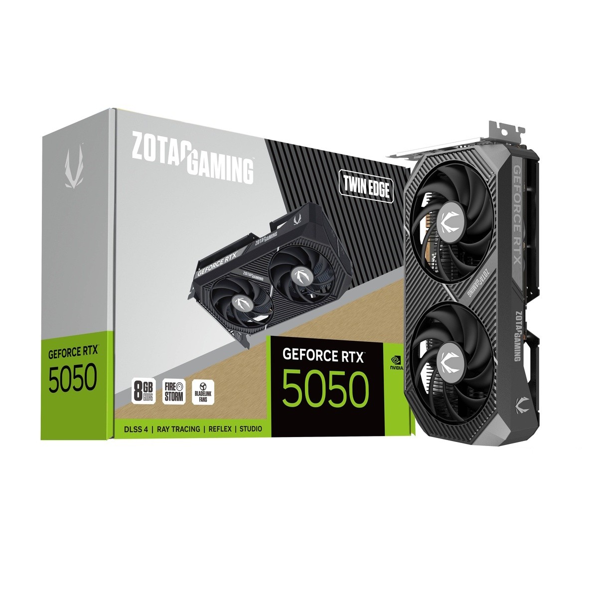 ZOTAC GAMING GeForce RTX 5050 8GB Twin Edge Grafikkarte - 8GB GDDR6, DVI, HDMI, DP