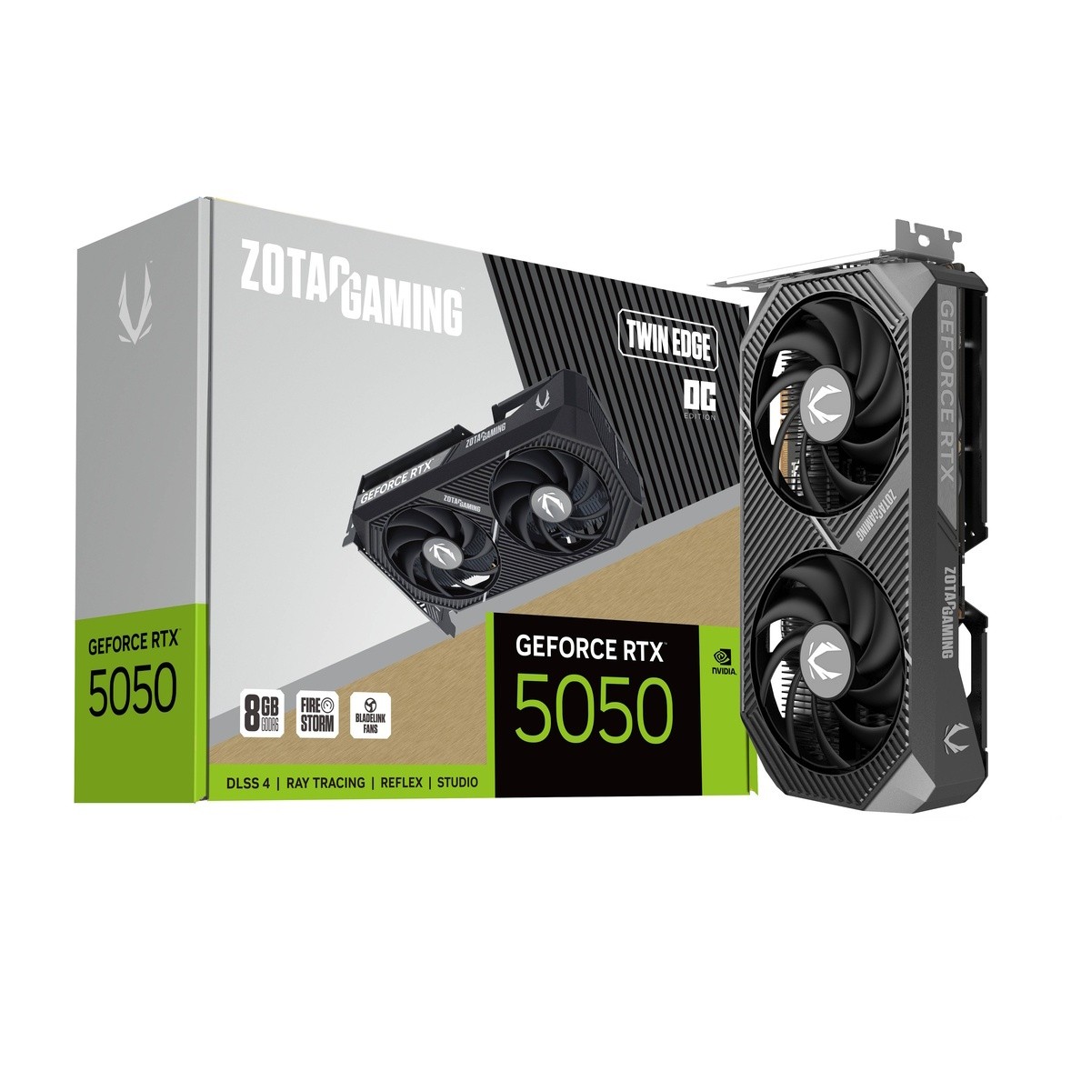 ZOTAC GAMING GeForce RTX 5050 8GB Twin Edge OC Grafikkarte - 8GB GDDR6, DVI, HDMI, DP