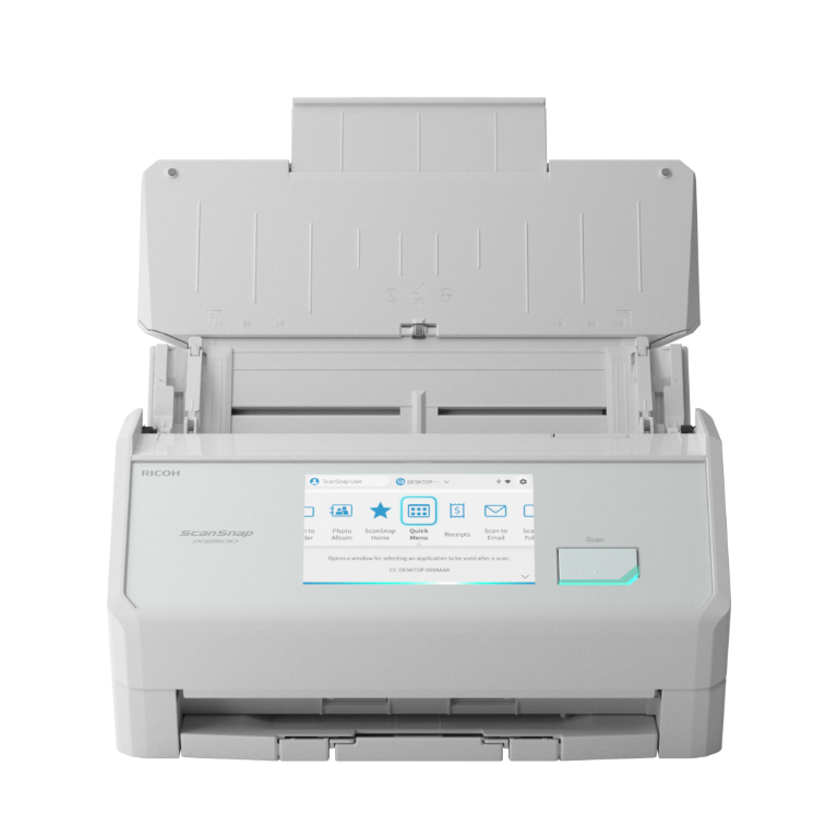 Ricoh ScanSnap ix 2500 weiß Dokumentenscanner A4, 600 x 600 dpi, USB, WLAN, Duplex, ADF, 5-Zoll-Farb-IPS-Touchscreen