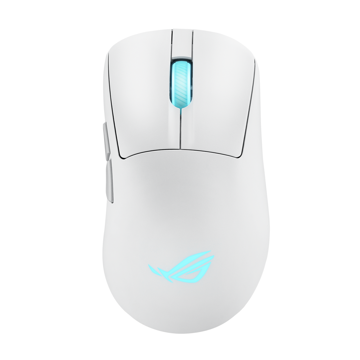 ASUS ROG Keris II Origin Kabellose ergonomische Gaming Maus, 65g leicht, 3-Zonen-RGB-Beleuchtung, weiß