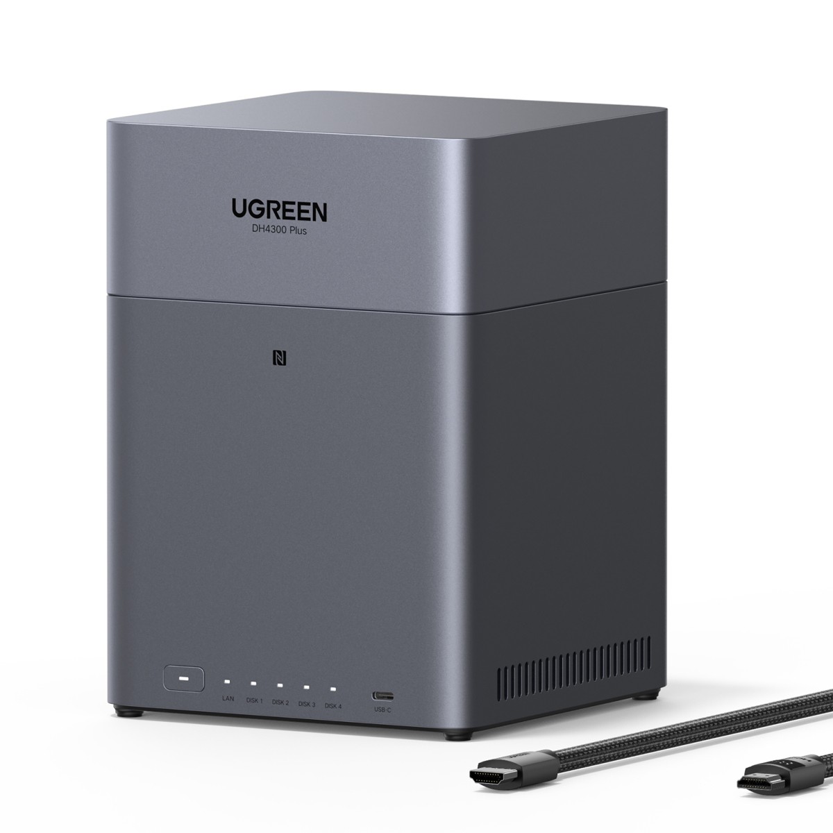UGREEN NASync DH4300 Plus 4-Bay NAS 0/4, 1x 2.5GbE, 1x USB-C, 2x USB-A, 8GB RAM