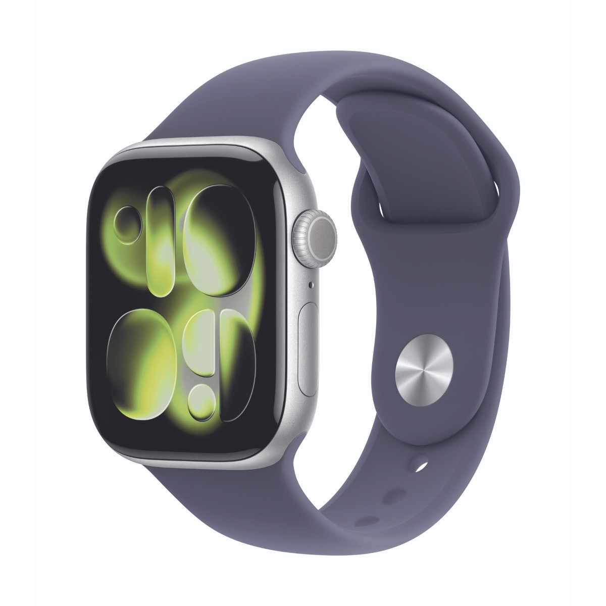 Apple Watch Series 11  42mm Silber Aluminium Gehäuse mit Nebelviolett Sport Band - S/M