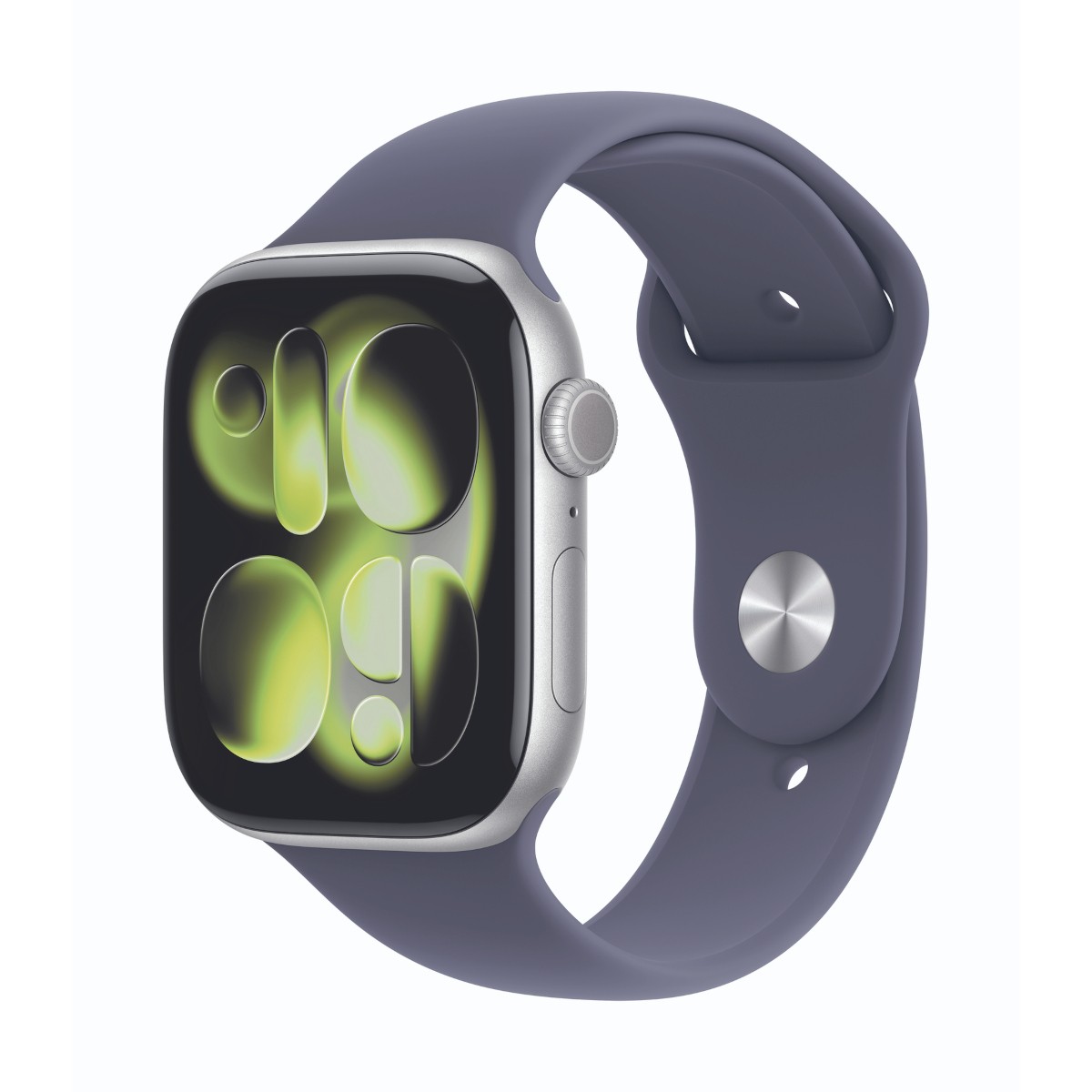 Apple Watch Series 11  46mm Silber Aluminium Gehäuse mit Nebelviolett Sport Band - M/L