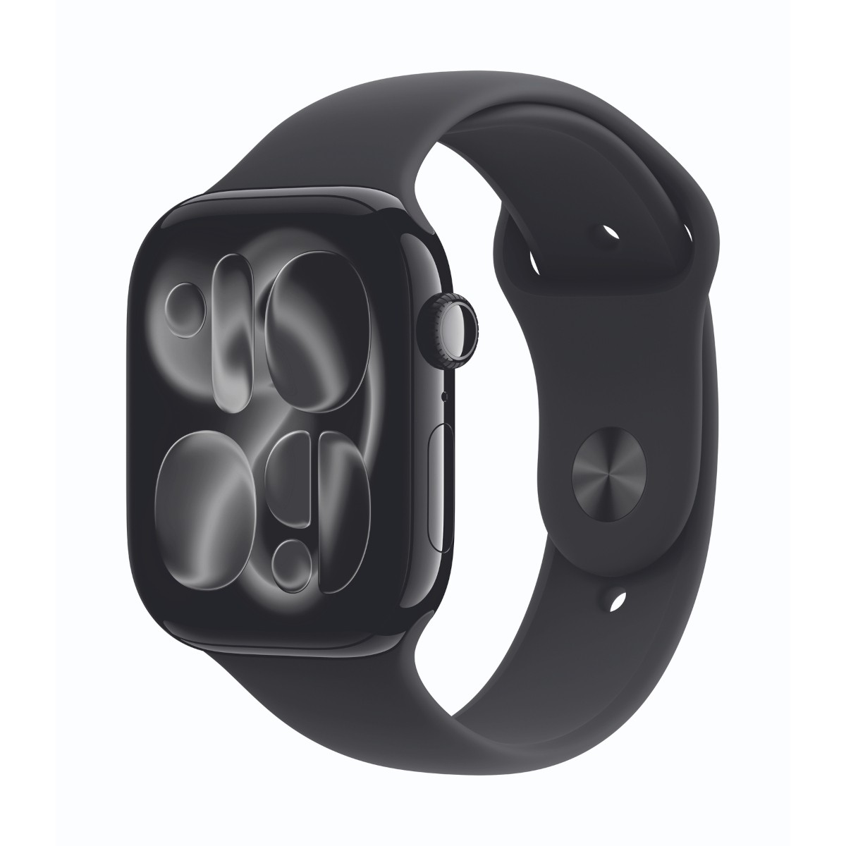 Apple Watch Series 11 Cellular 46mm Diamantschwarz Aluminium Geh mit Schwarz Sport Band - S/M