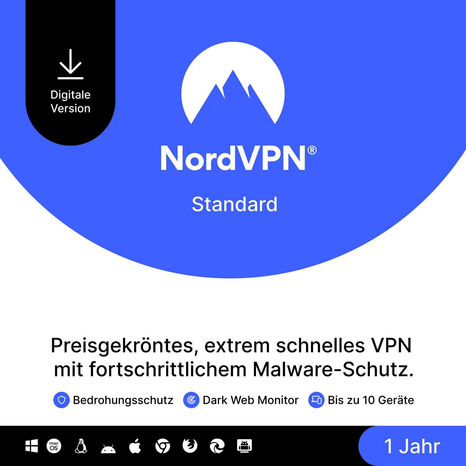 NordVPN Standard [12 Monate - bis zu 10 Geräte]