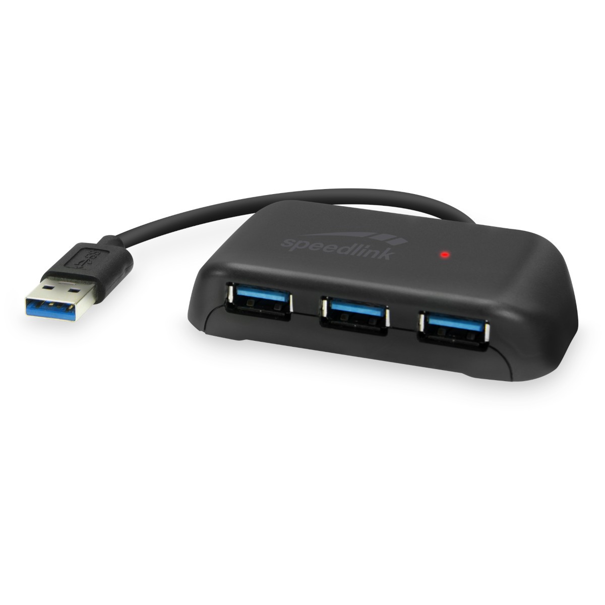 Speedlink SNAPPY EVO USB Hub , 4-Port, USB 3.0, USB 3.1 Gen 1 USB 3.2 Gen 1 (5 Gbit-s), Passive, Schwarz
