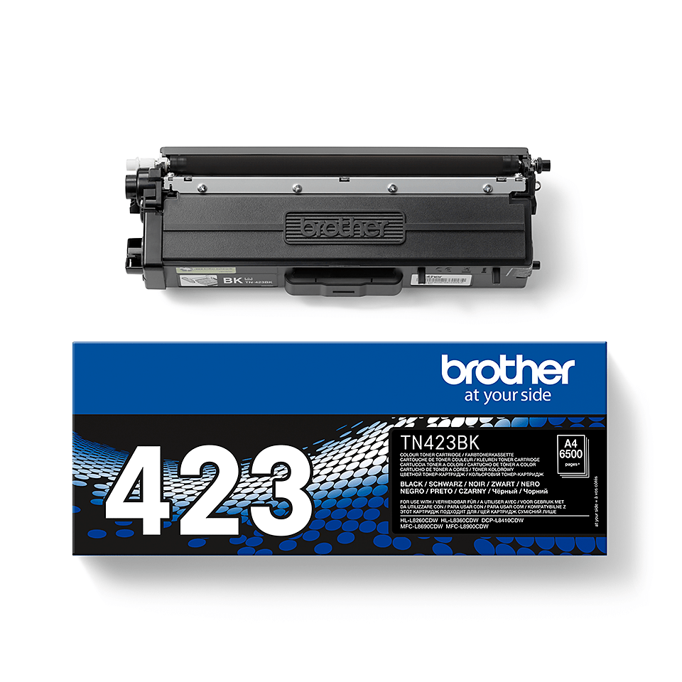 Brother TN-423BK Jumbo-Tonerkartusche Schwarz für 6.500 Seiten Kompatibilität: DCP-L8410CDW // HL-L8260CDW // HL-L8360CDW // MFC