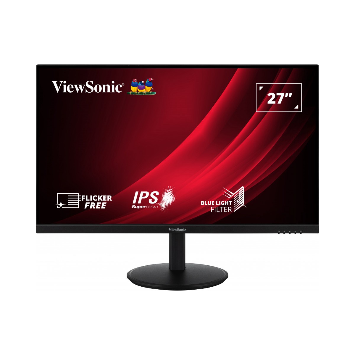 ViewSonic VG2709-2K-MHD-2 LED Office Monitor 68,58 cm (27 Zoll) Schwenk und höhenverstellbar mit superschmalem Rahmen, QHD, 16:9
