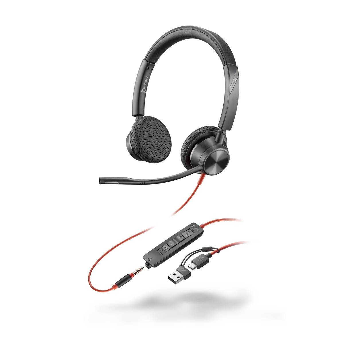 Poly Blackwire 3325 USB-C HS +3.5mmP +USB-C/A