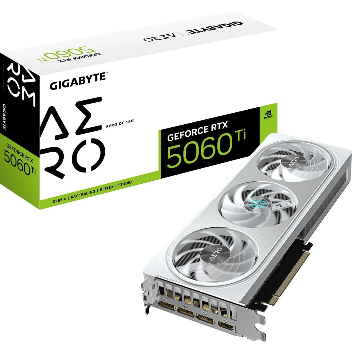 GIGABYTE GeForce RTX 5060 Ti 16GB Aero OC - 12GB GDDR7, HDMI, 3x DP