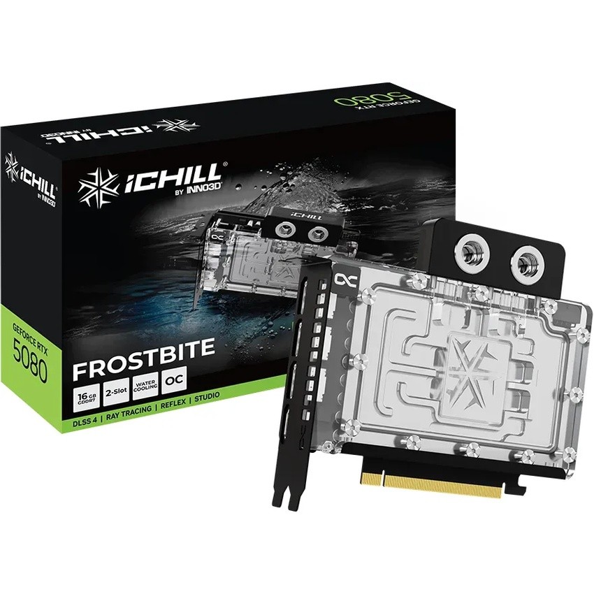 INNO3D GeForce RTX 5080 iCHILL Frostbite - 16GB GDDR7, HDMI, 3x DP