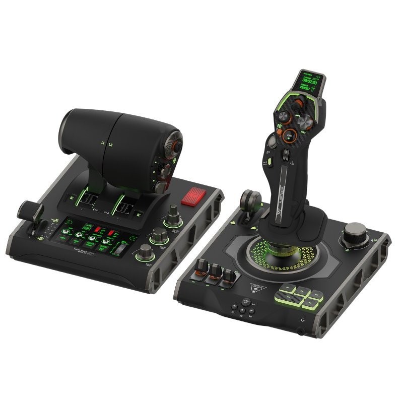 Turtlebeach VelocityOne Flightdeck Universeller HOTAS-Simulation-Joystick & Schubhebel mit Touch-Display für PC